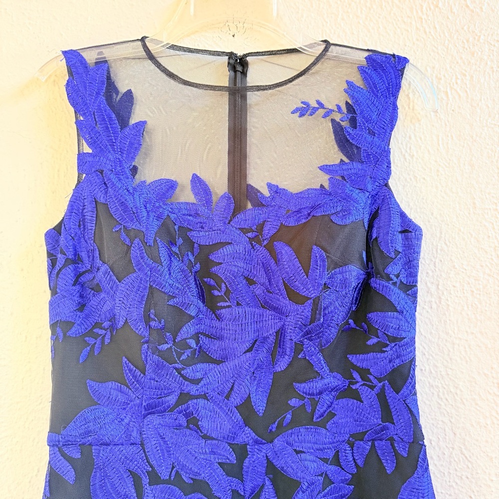 Mariel black with royal blue embroidered dress - Picture 7 of 12